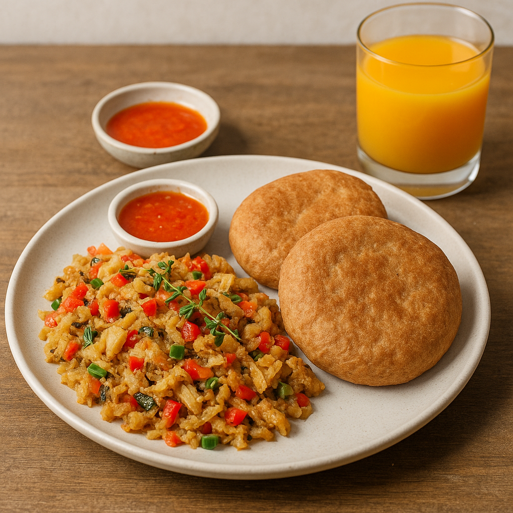 Spicy Barbadian Saltfish and Bakes Breakfast
