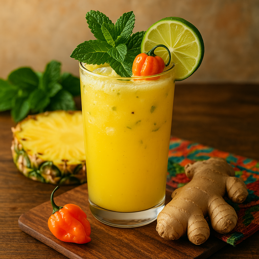 Spicy Pineapple-Ginger Slimming Juice