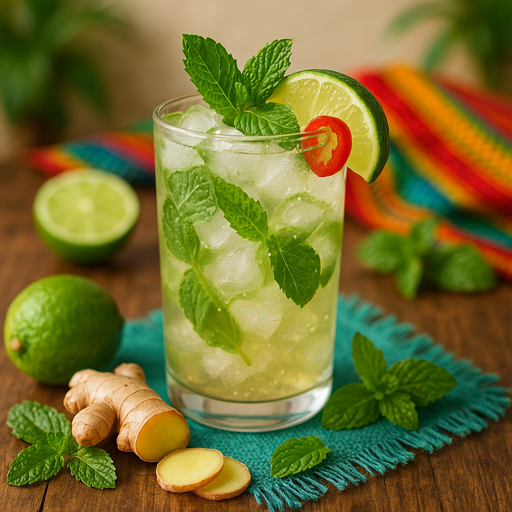 Fiery Island Ginger-Lime Rum Cocktail