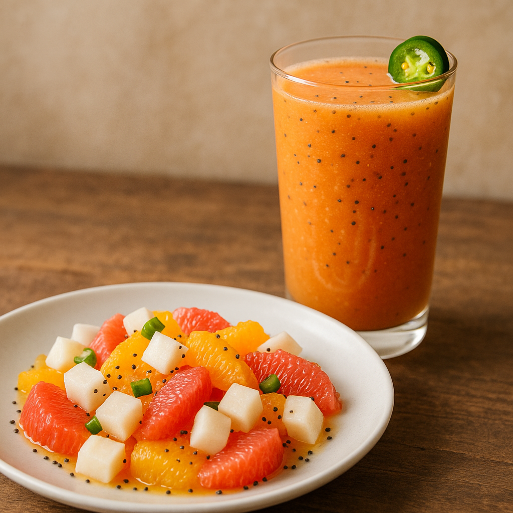 Spicy Jicama & Citrus Jugos Naturales