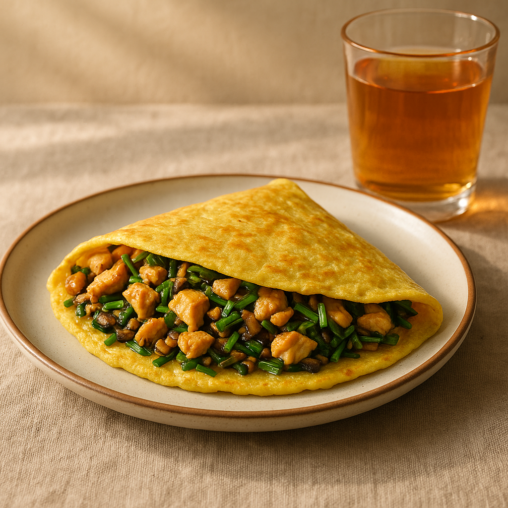 Savory Egg & Chicken Chive Jianbing