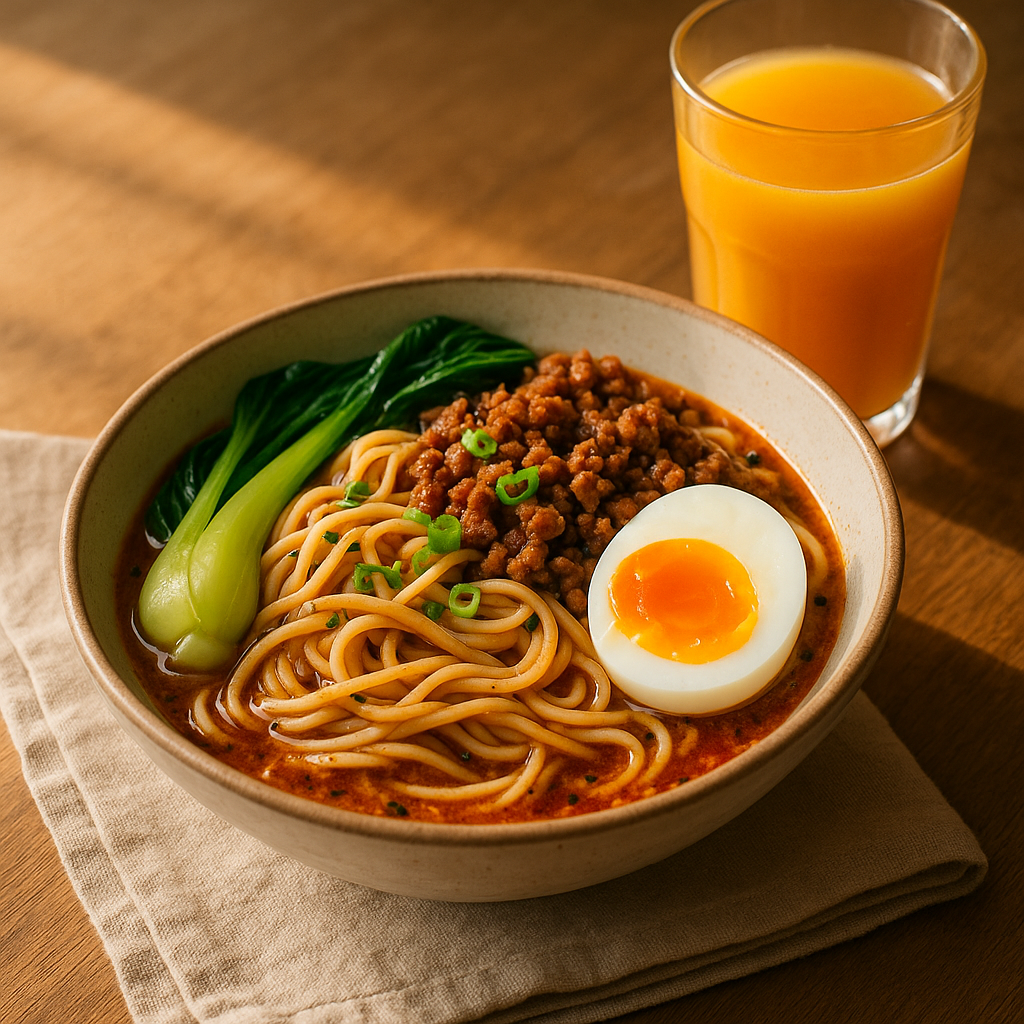 Spicy Sichuan Dan Dan Noodles with Protein-Packed Egg